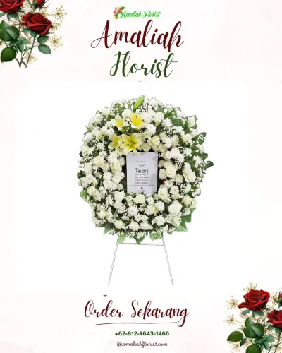 Krans Bunga Duka Cita di Dangdang